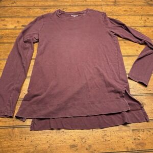 Athleta Size XS Antique Burgundy Organic Daily Top Long‎ Sleeve
